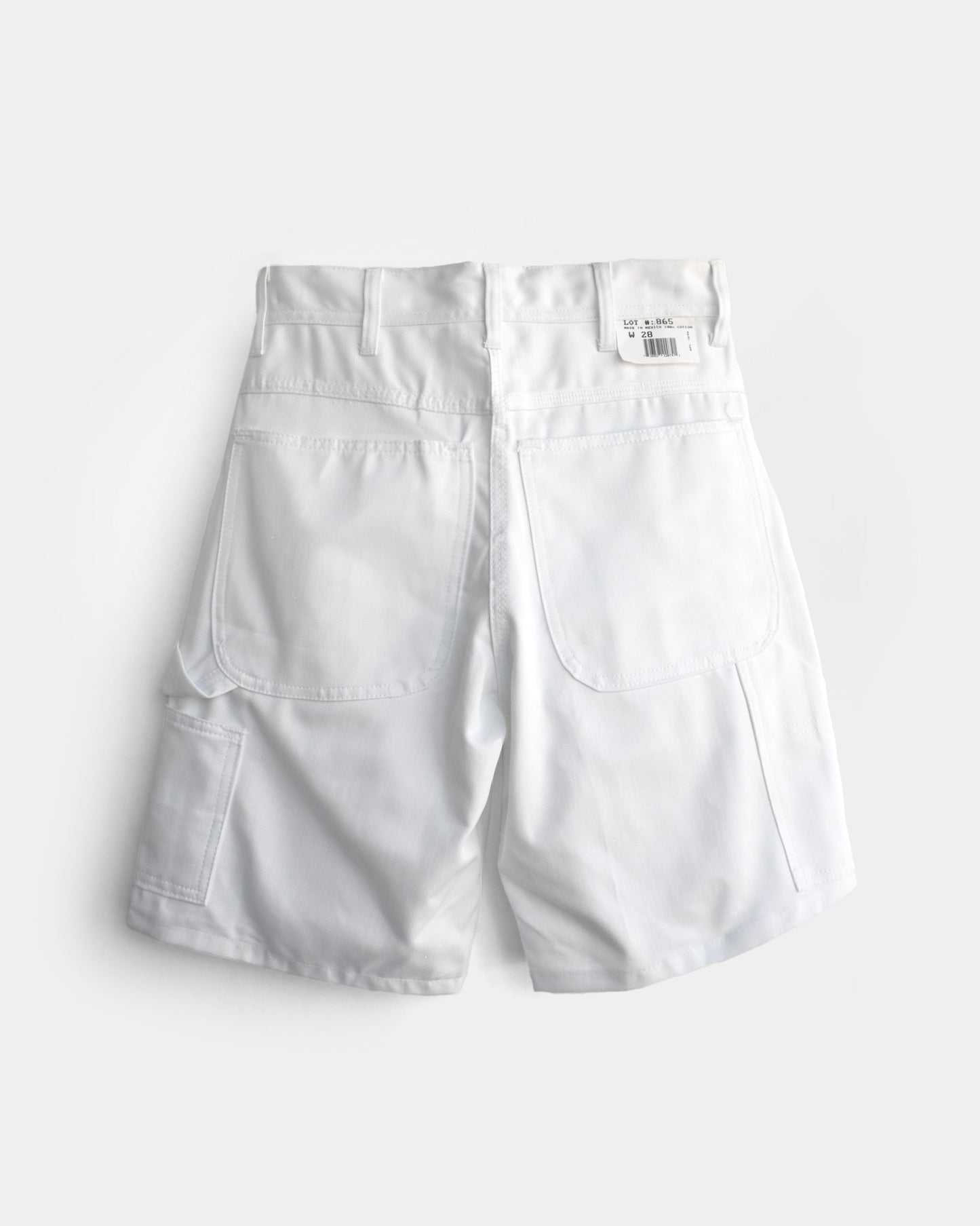 White Work Cotton Shorts