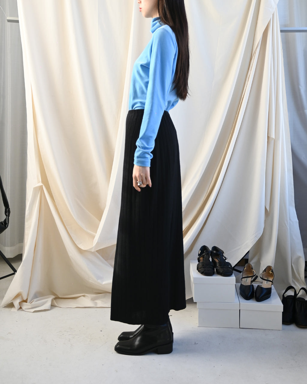 Velour Turtle Top - Blue
