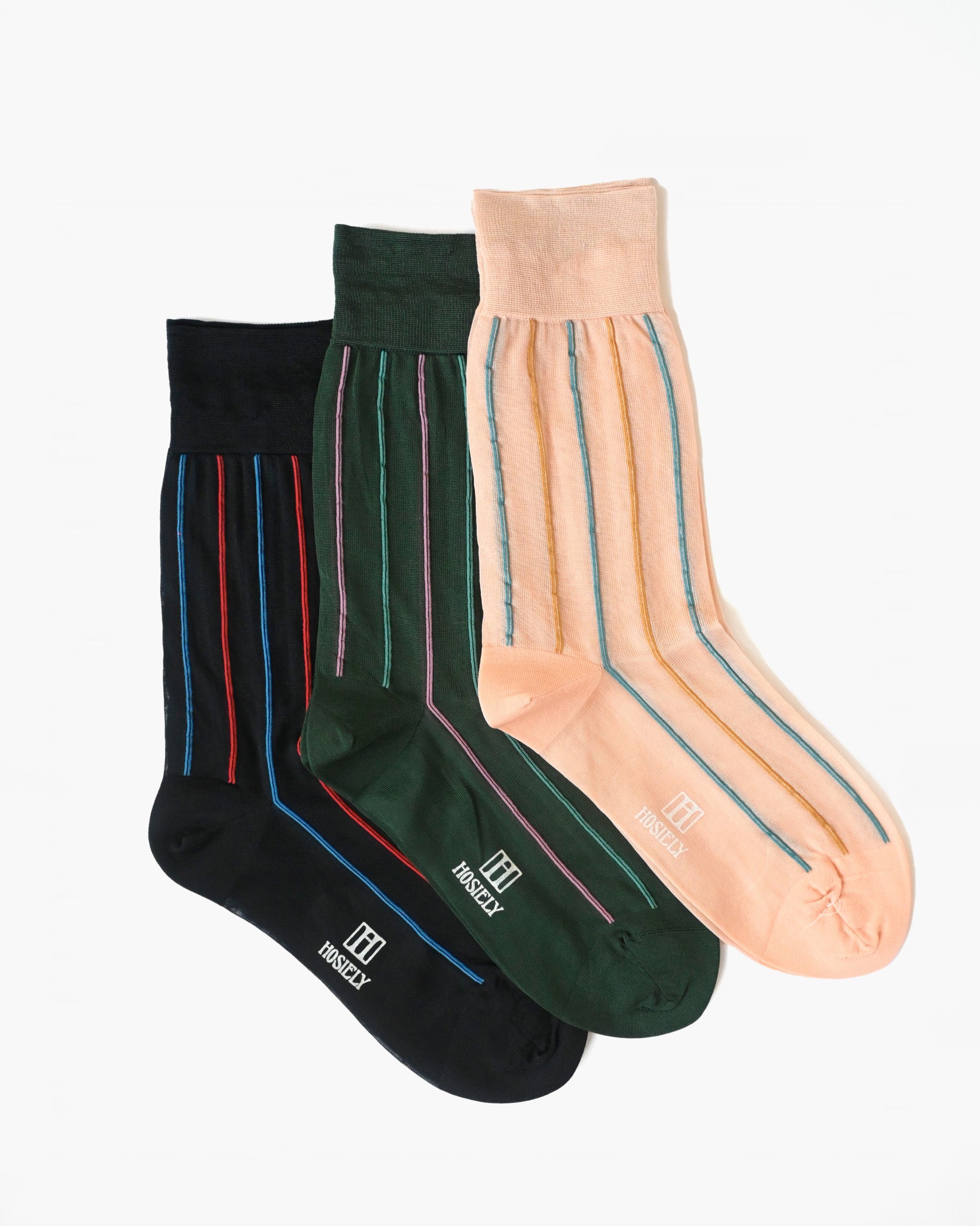 【YOU SAVE 10%】Striped Dress Socks / SET OF 3