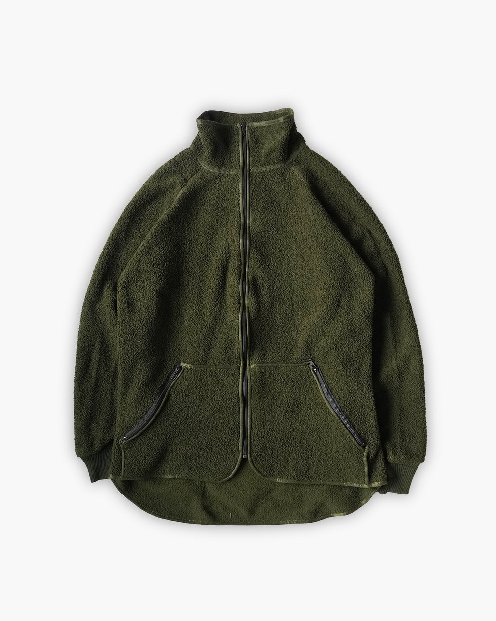 Raglan Fleece Zip Jacket - Olive