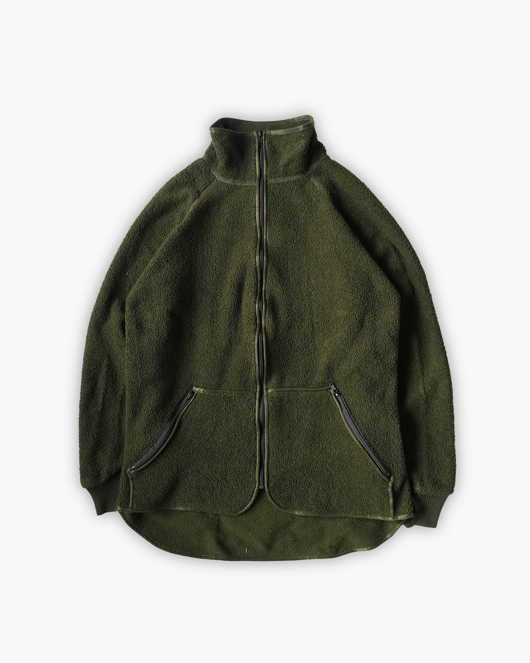 Raglan Fleece Zip Jacket - Olive