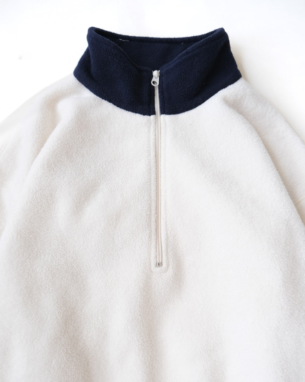 90s Patterned Fleece Zip-Up Pullover