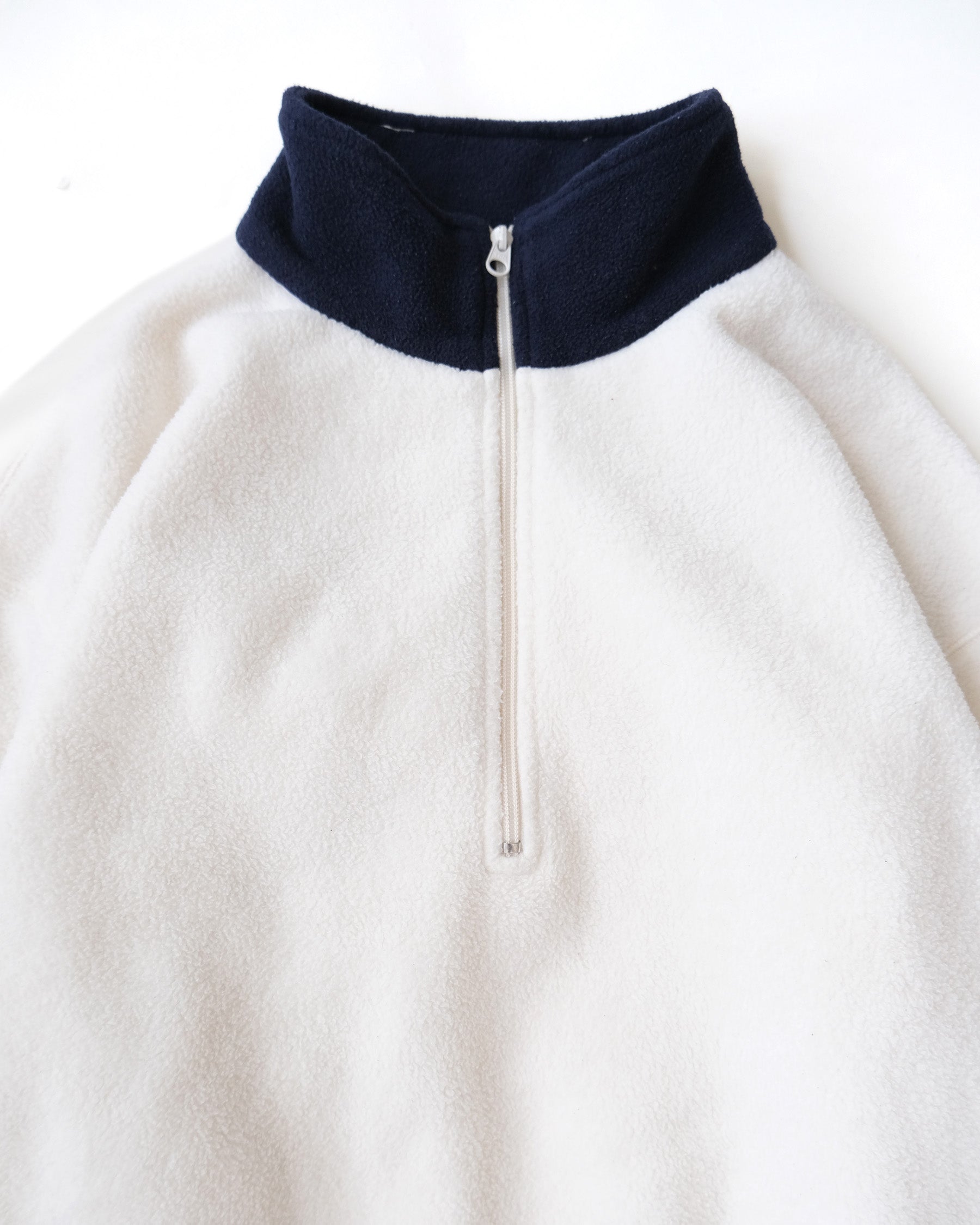 90s Patterned Fleece Zip-Up Pullover