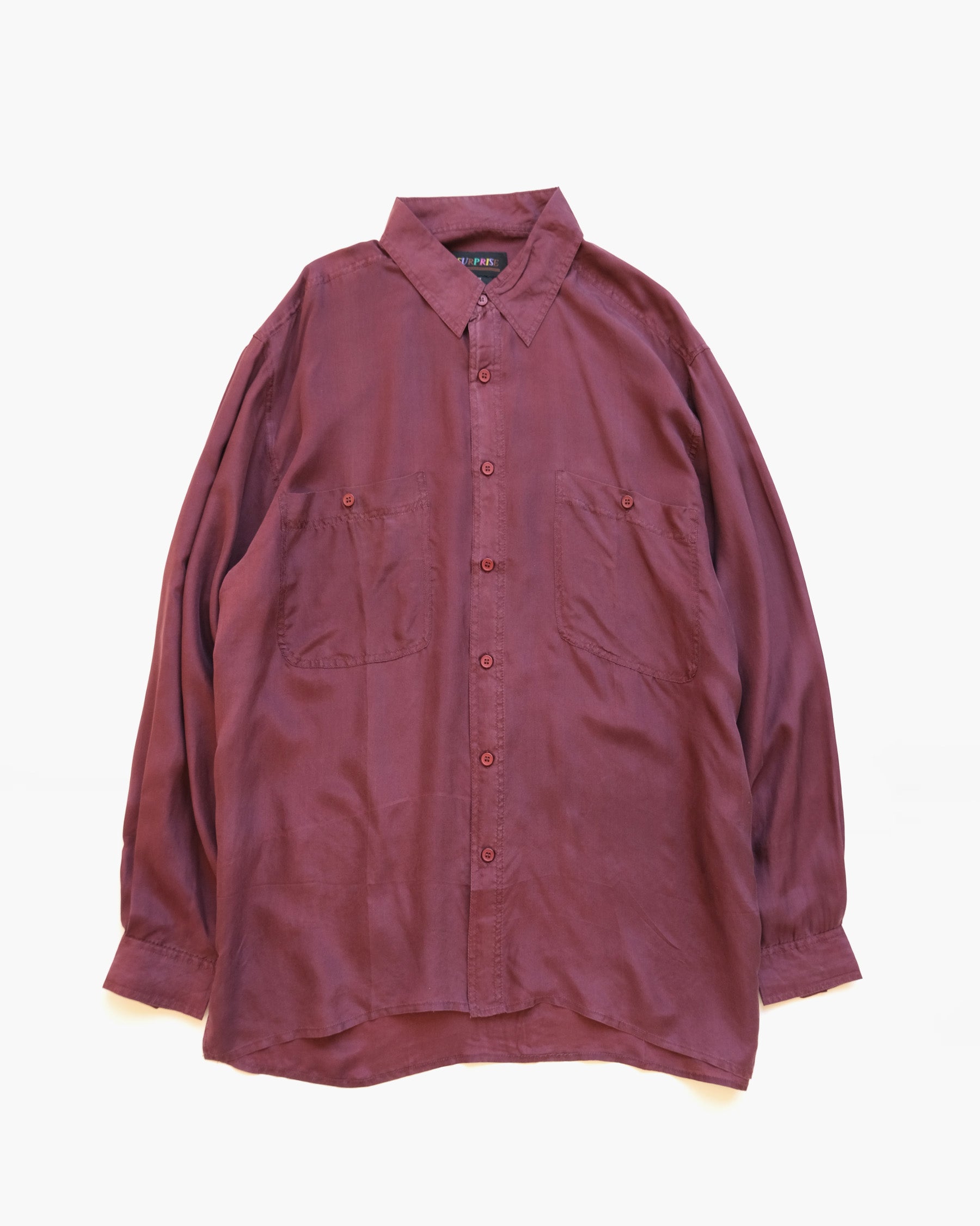 N.O.S  100% Silk Shirts - Wine