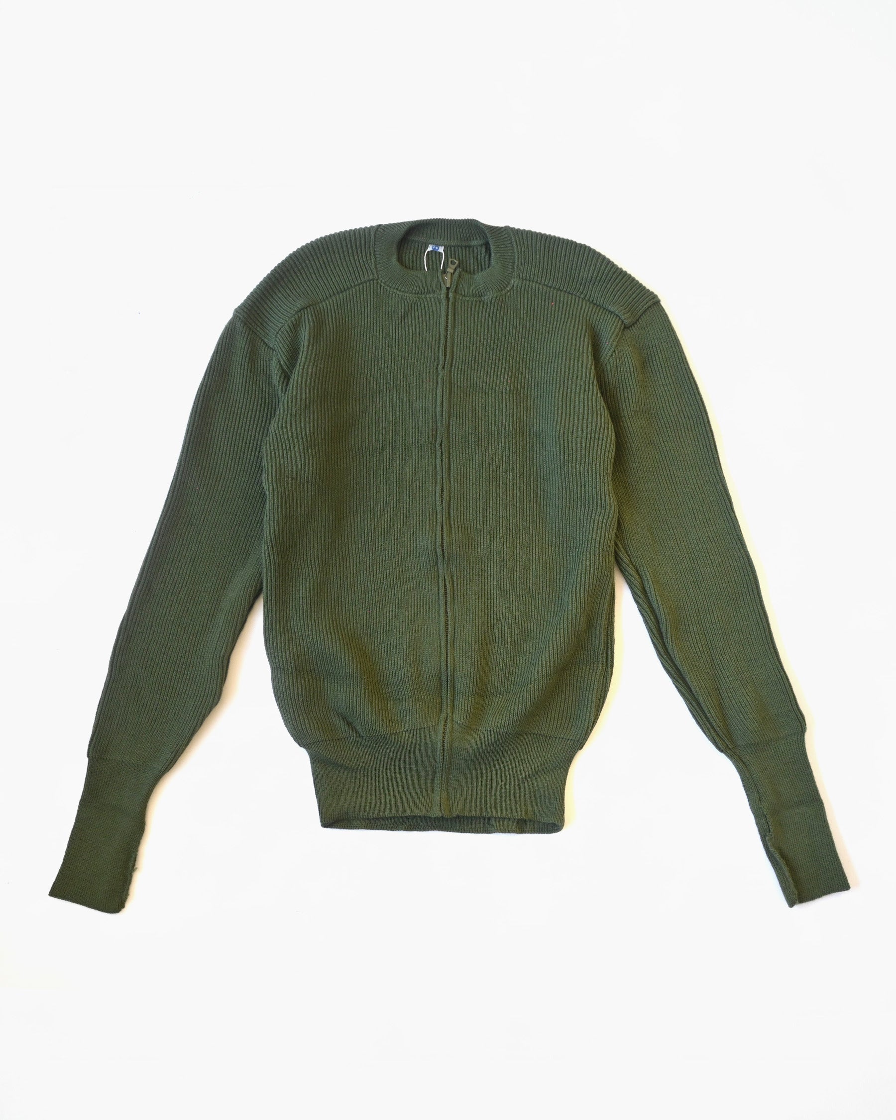 Wool Rib Zip-up Cardigan  Made In Sweden