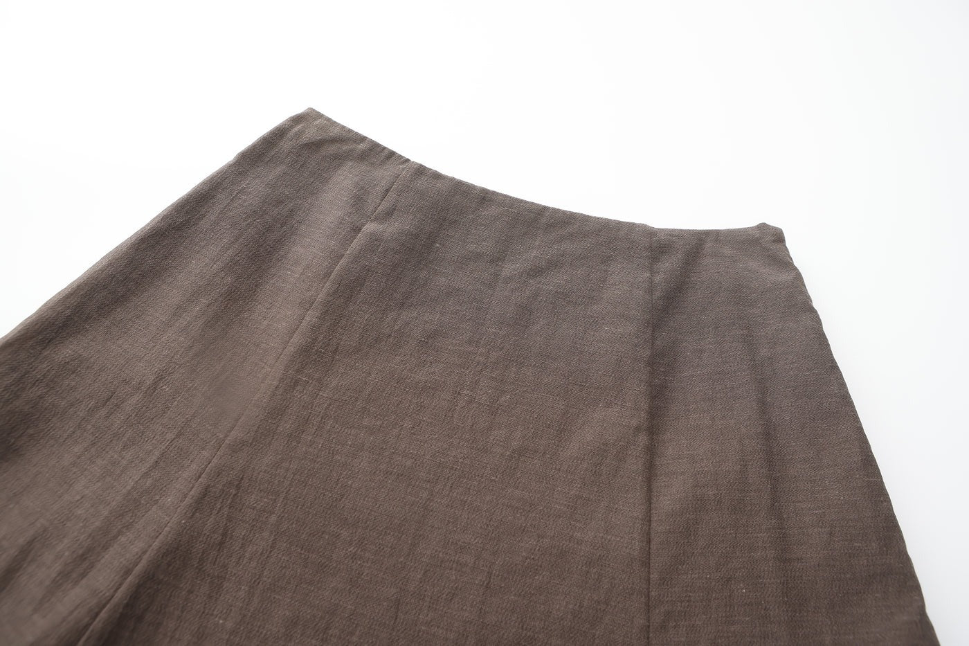 "RUOHAN" SHEER BROWN COCOON SKIRT
