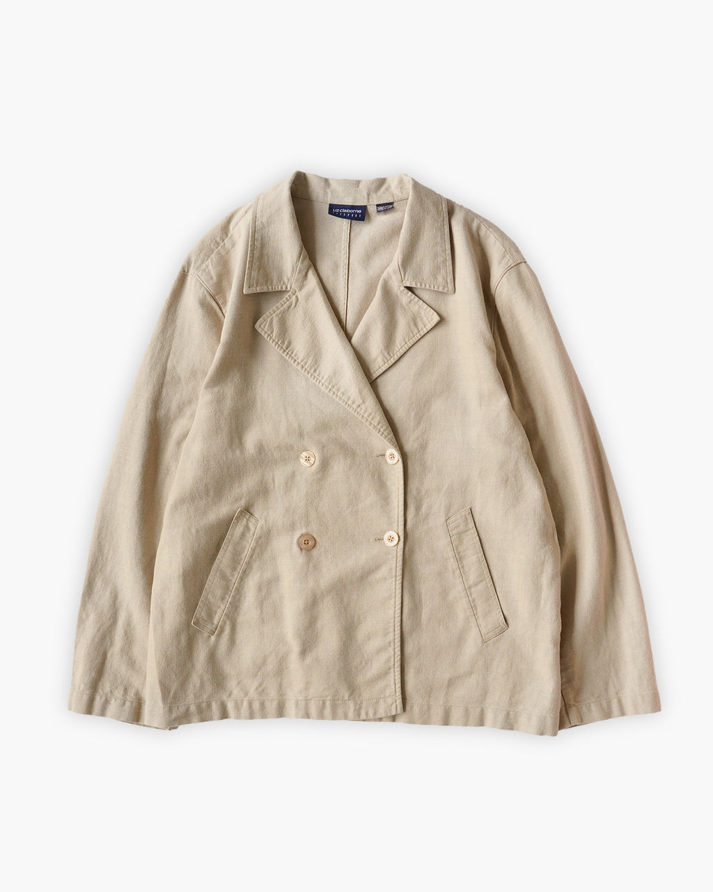 Linen Cotton Double-Breasted Jacket