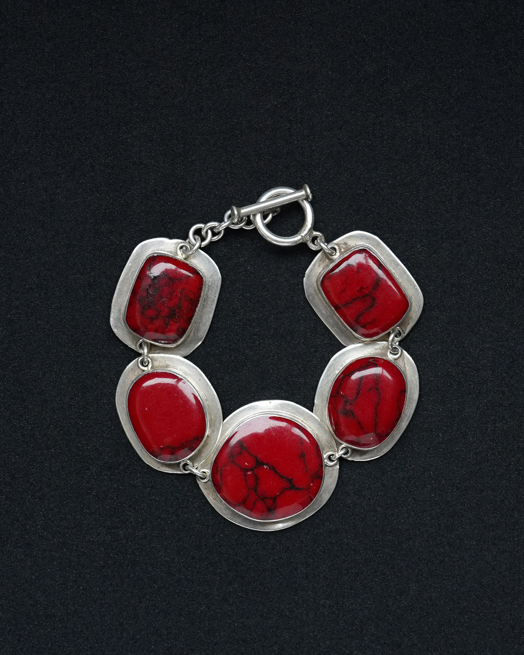 Red Jasper Silver Bracelet (SVBL-26052)