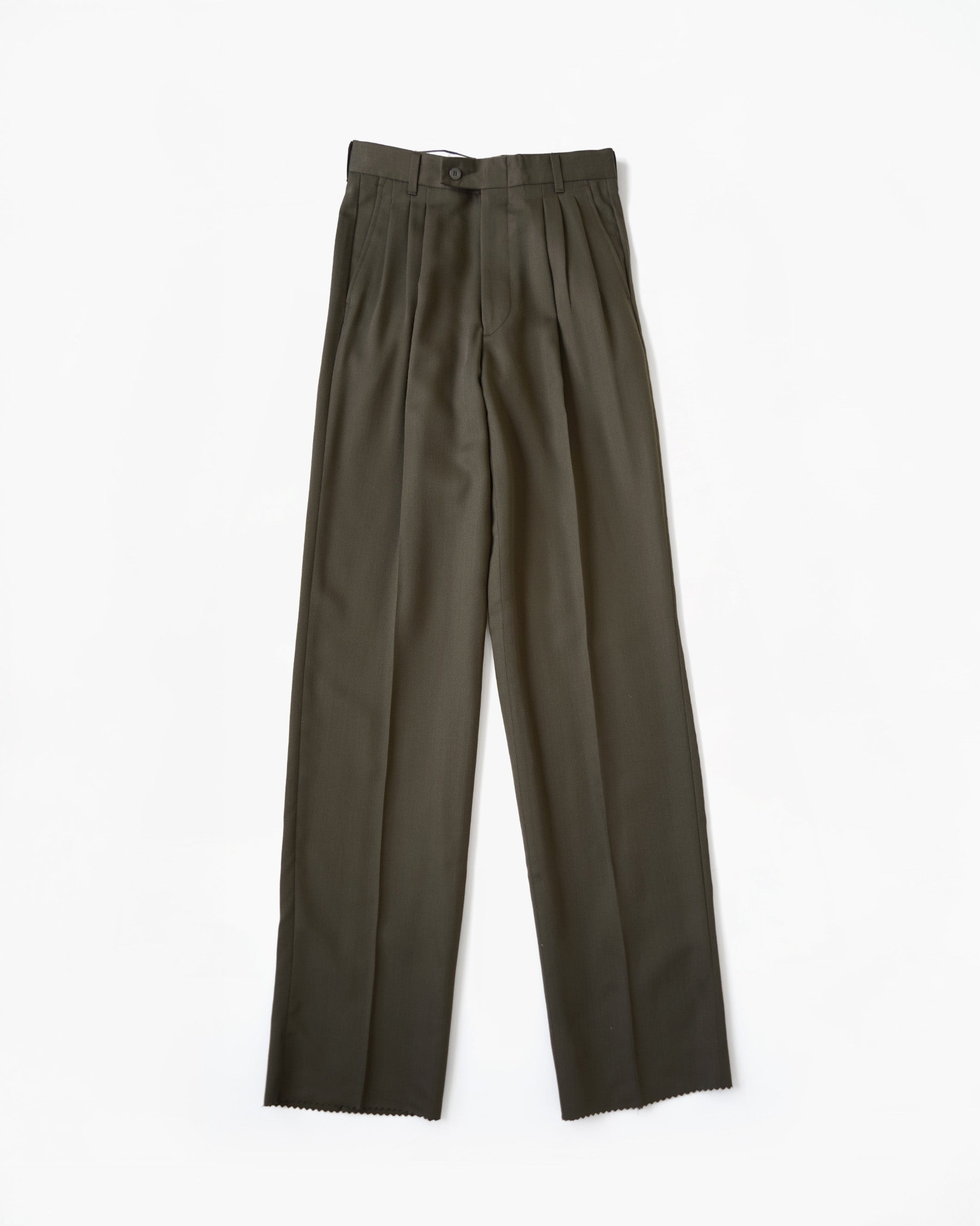 Double Breasted Suit in Olive Tone