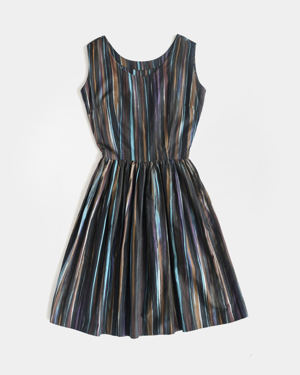 60's Painted Stripe Mini Dress