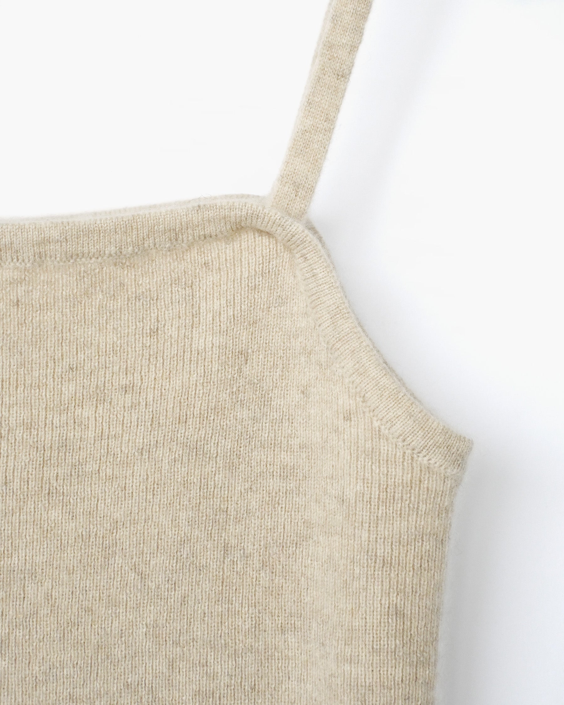 404 Cashmere Rib Tank - Beige
