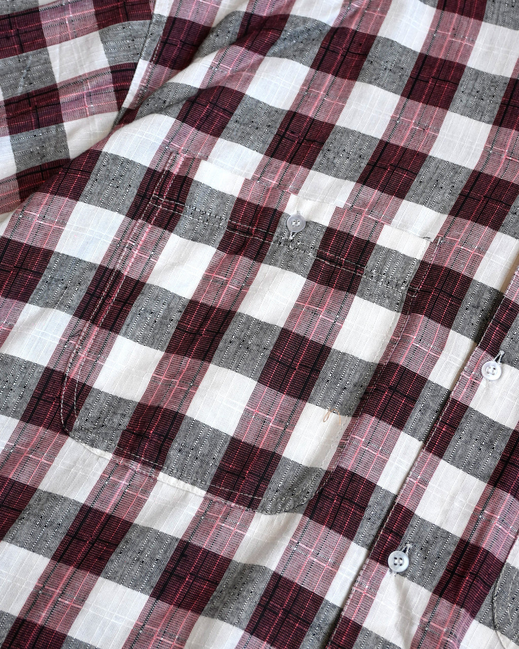 "GOOUCH" Rayon×Cotton Plaid Shirt