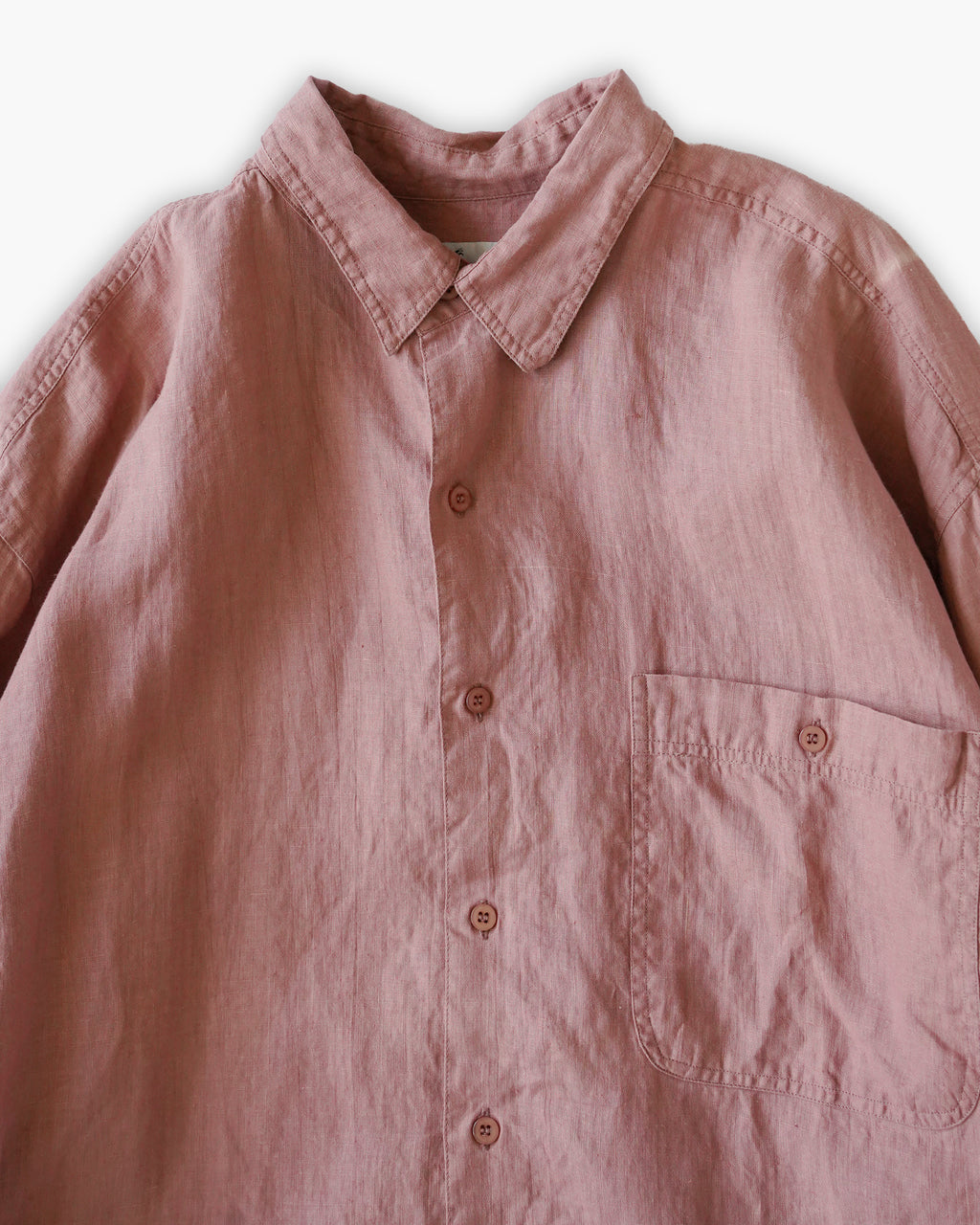 "GOOUCH" 100% Linen L/S Shirt - Pink