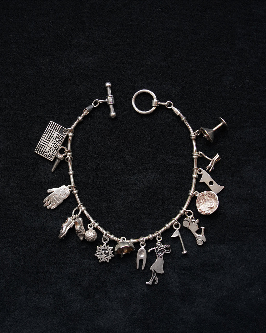 Silver Multi Charm Bracelet (SVBL-26027)