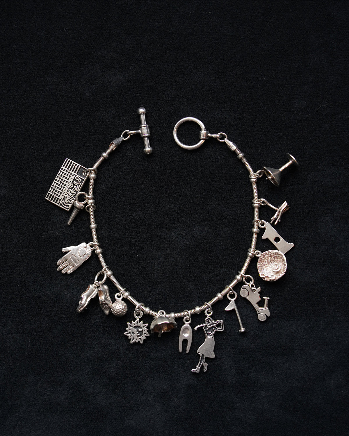 Silver Multi Charm Bracelet (SVBL-26027)