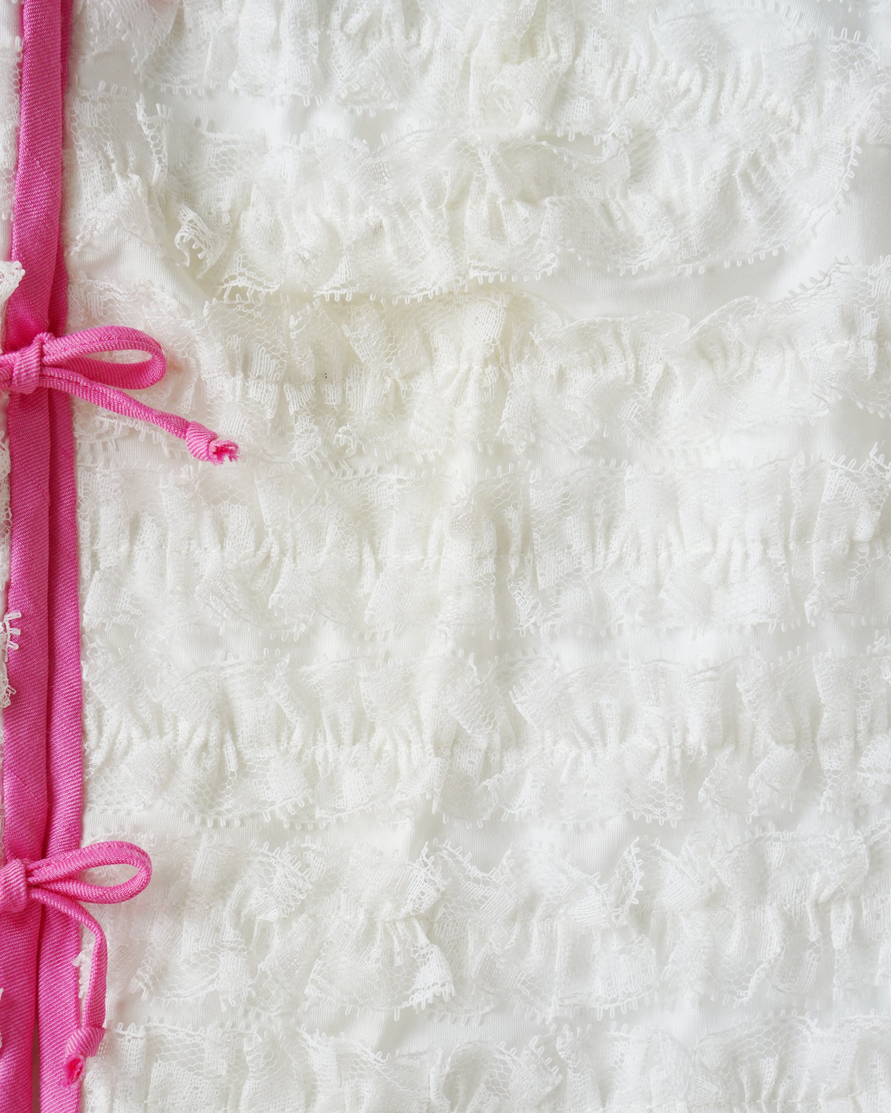Cotton Lace Vest - Pink
