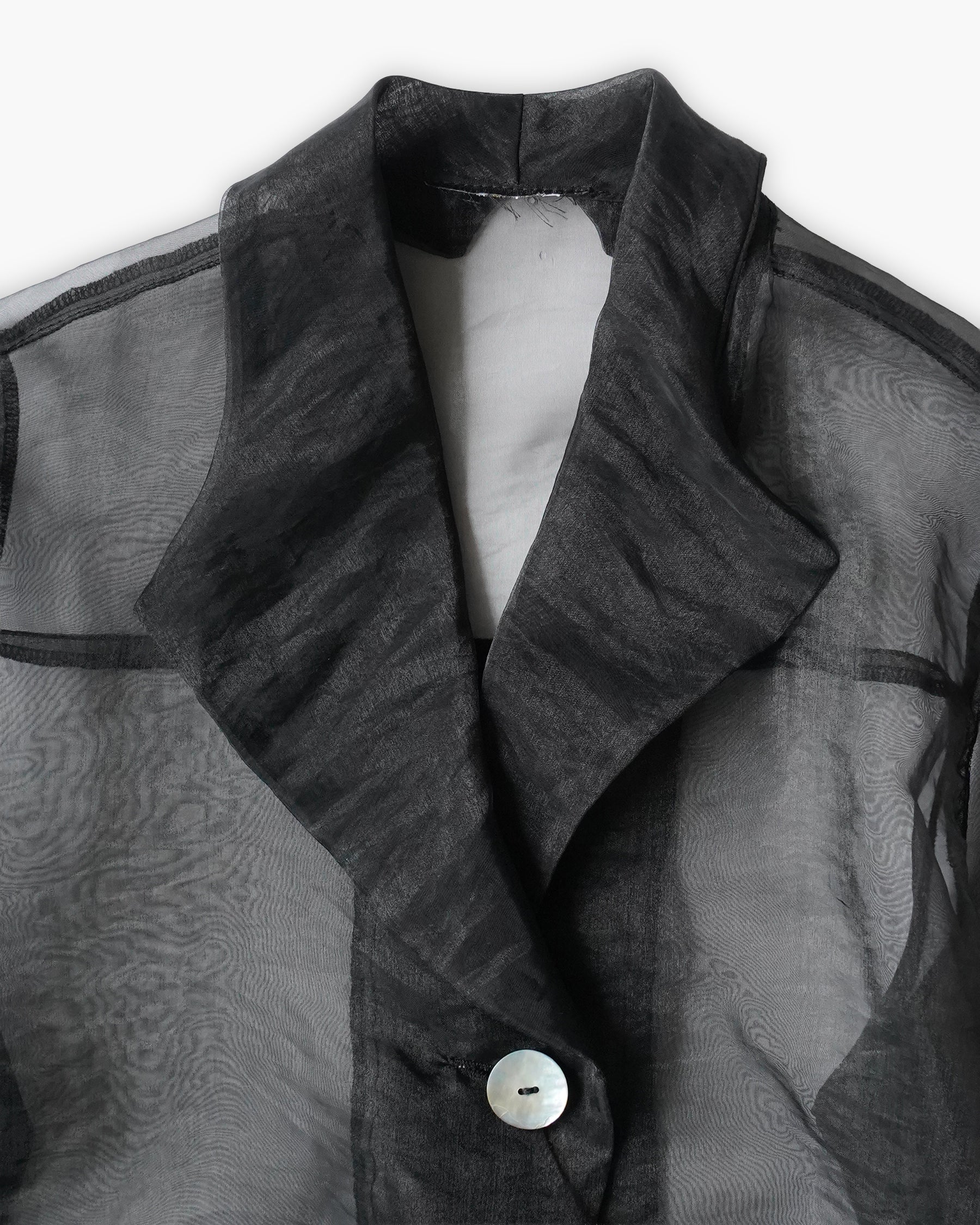 Sheer Shawl Collar Jacket