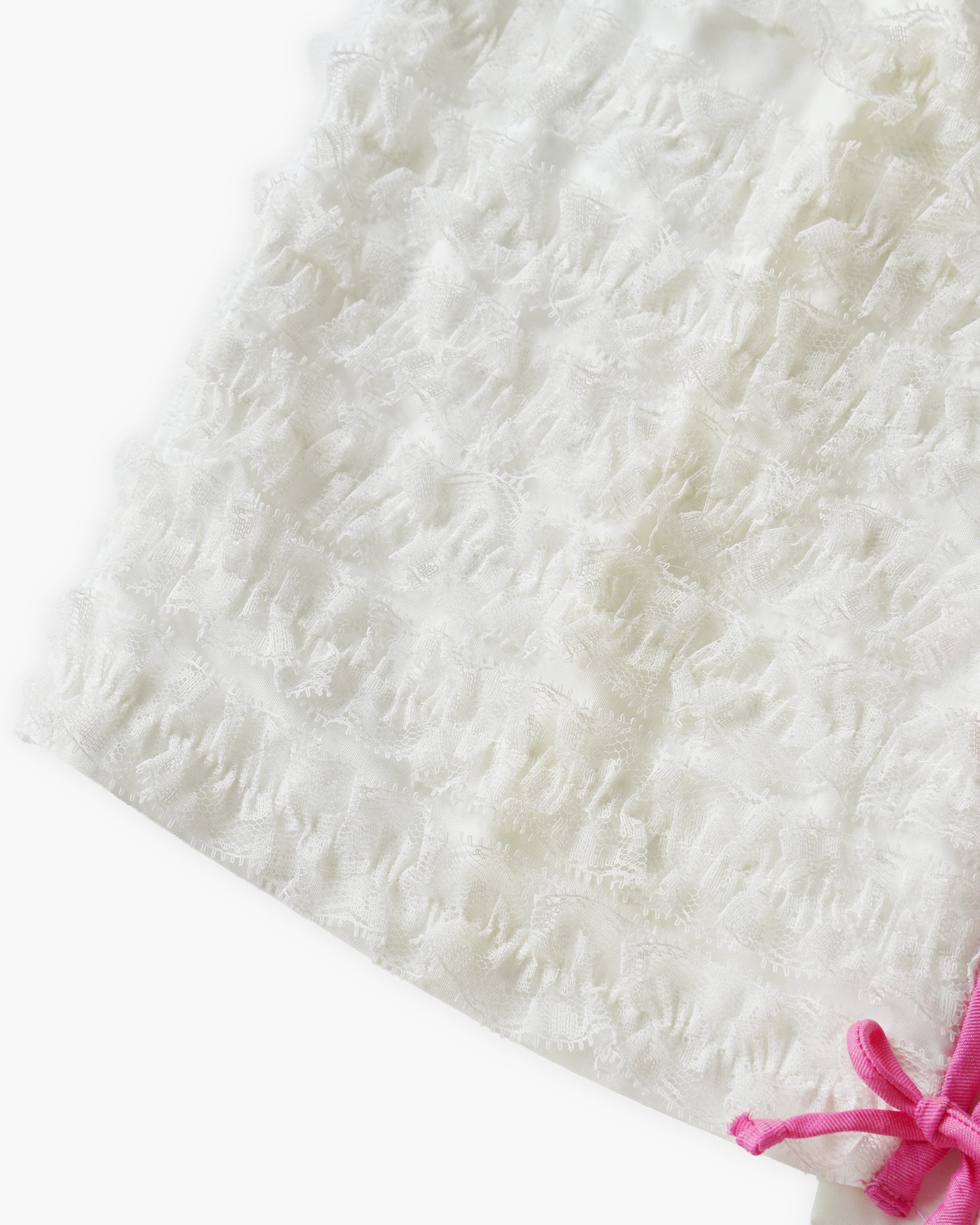 Cotton Lace Vest - Pink