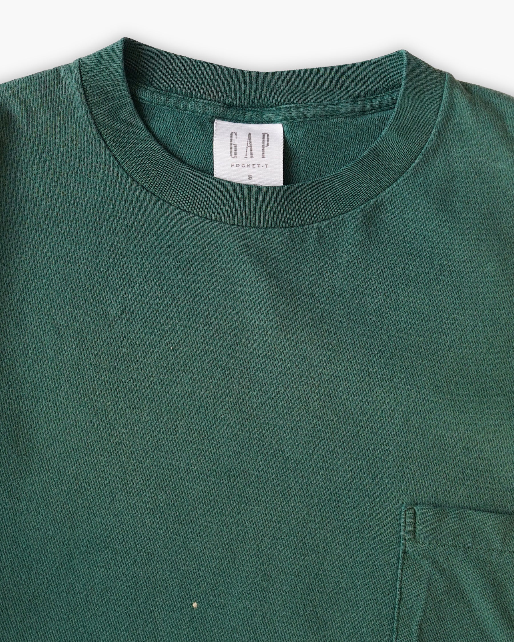 90s GAP Faded Pocket T-shirts - Green