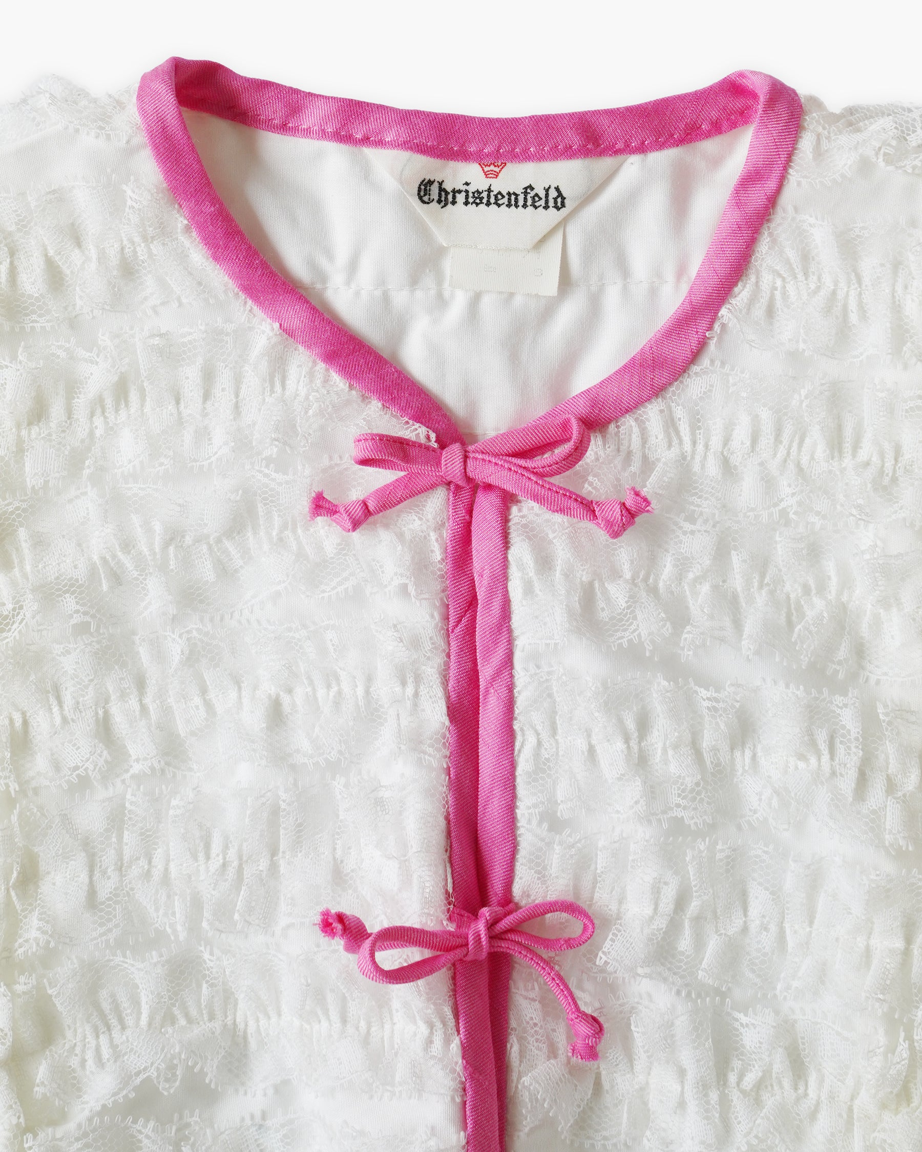 Cotton Lace Vest - Pink