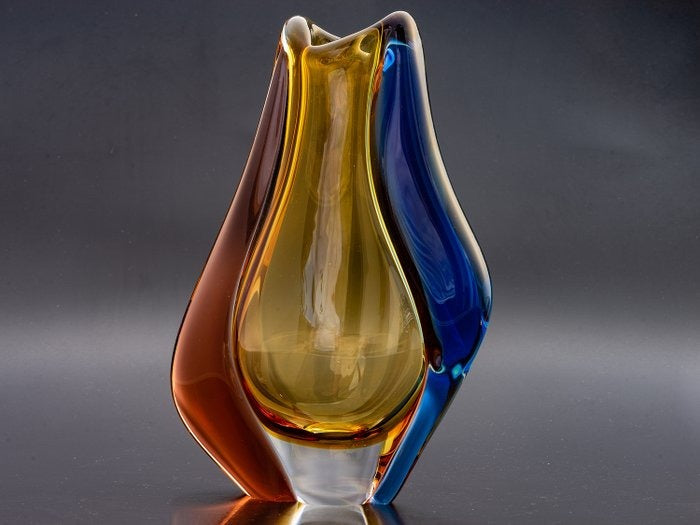 60s Desiners Glass Vase - Czech