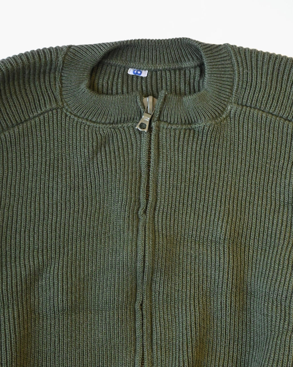 Wool Rib Zip-up Cardigan  Made In Sweden
