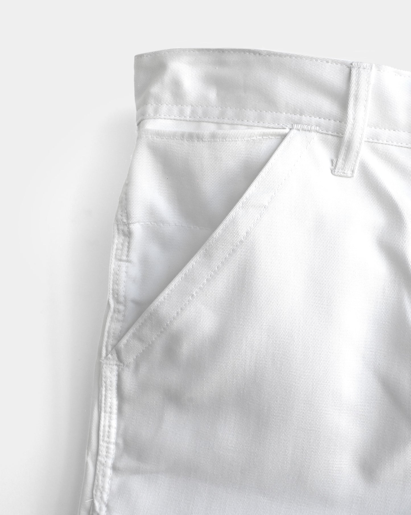 White Work Cotton Shorts