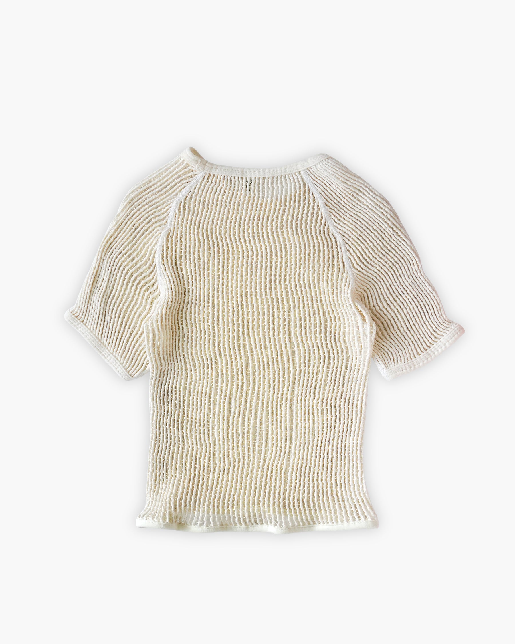 Open Mesh Short Sleeve Top