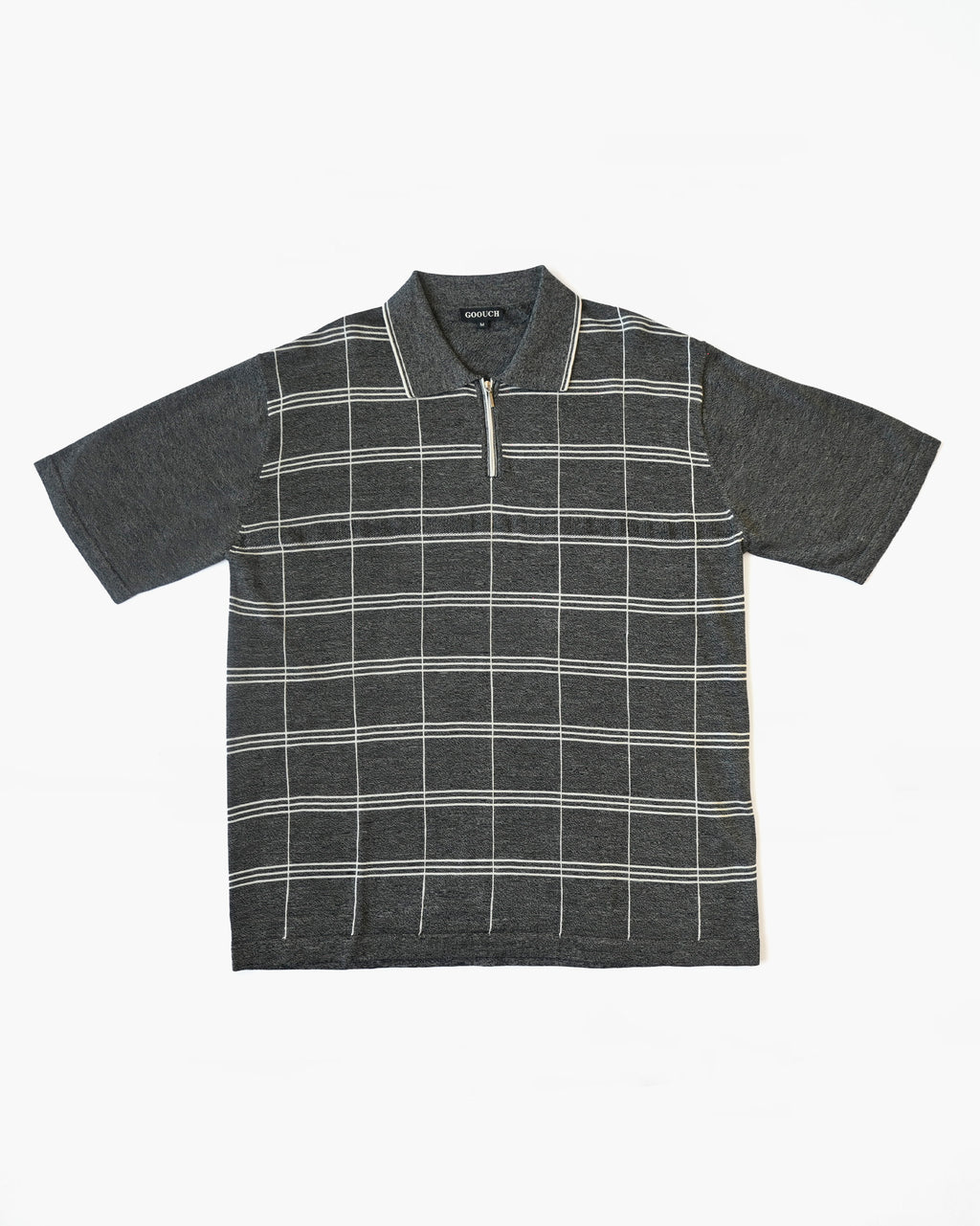 Pull Over Zip Polo - Grey
