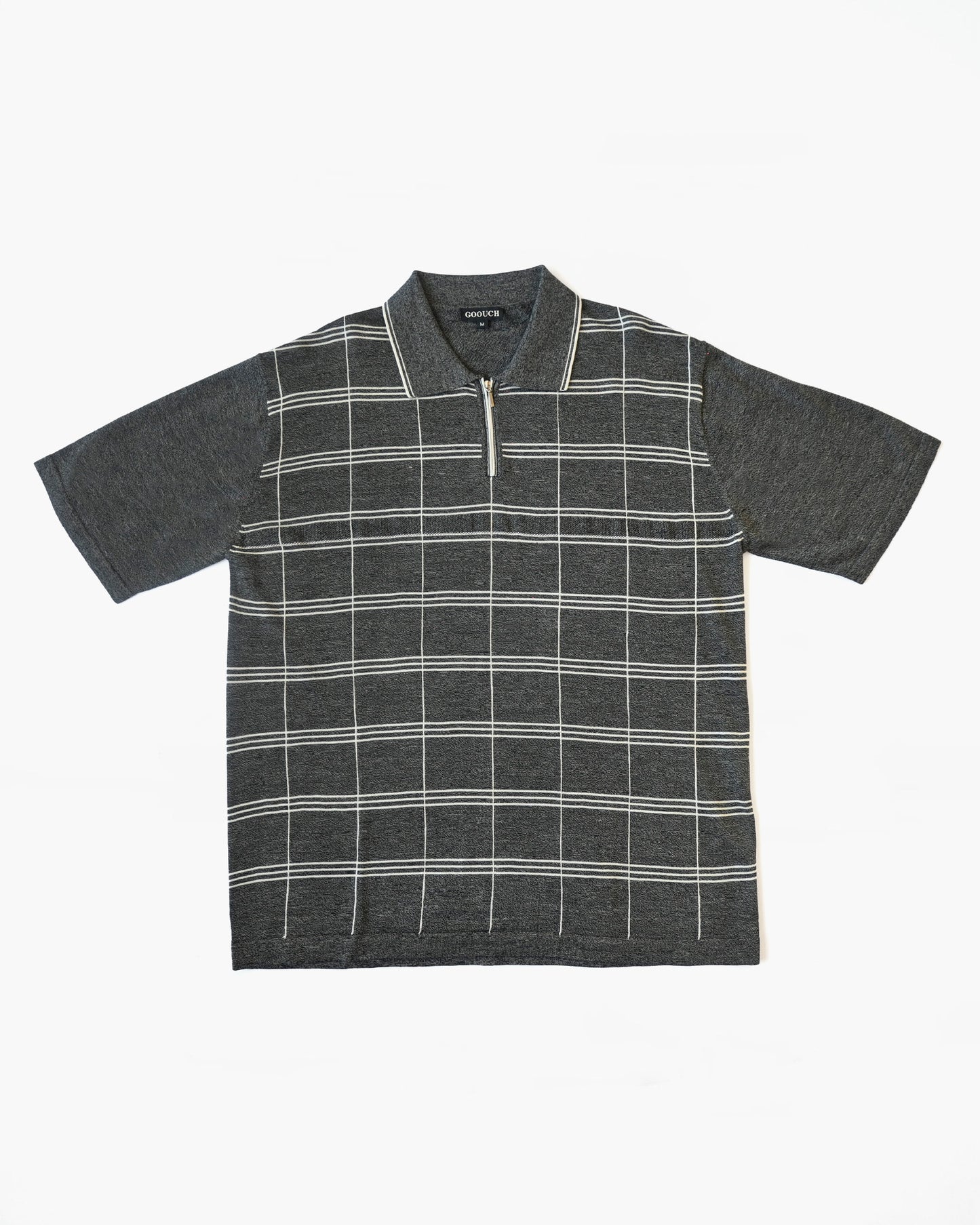 Pull Over Zip Polo - Grey