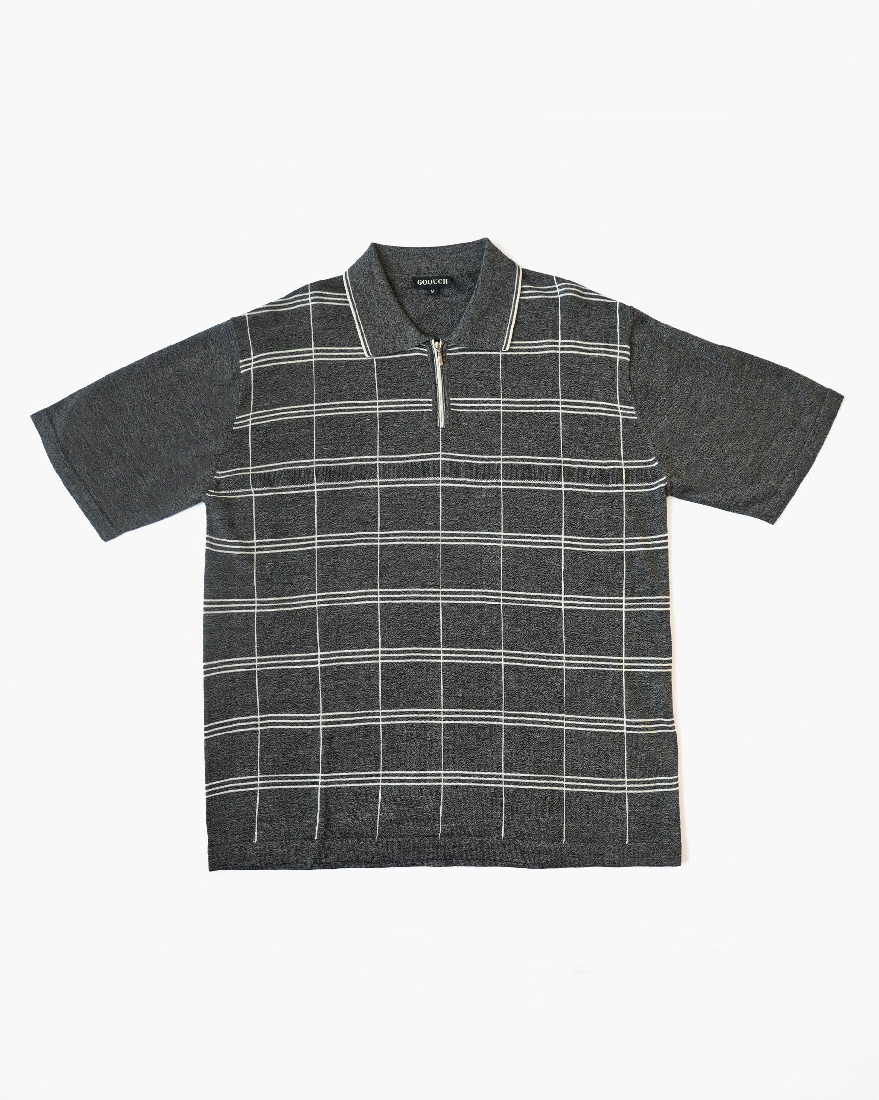 Pull Over Zip Polo - Grey