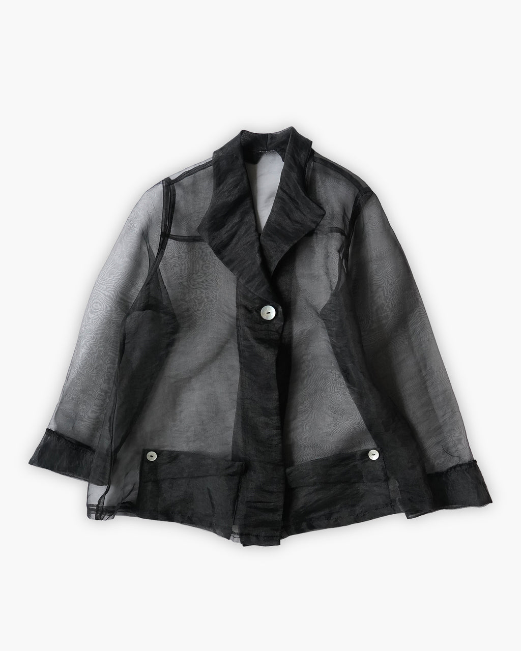 Sheer Shawl Collar Jacket