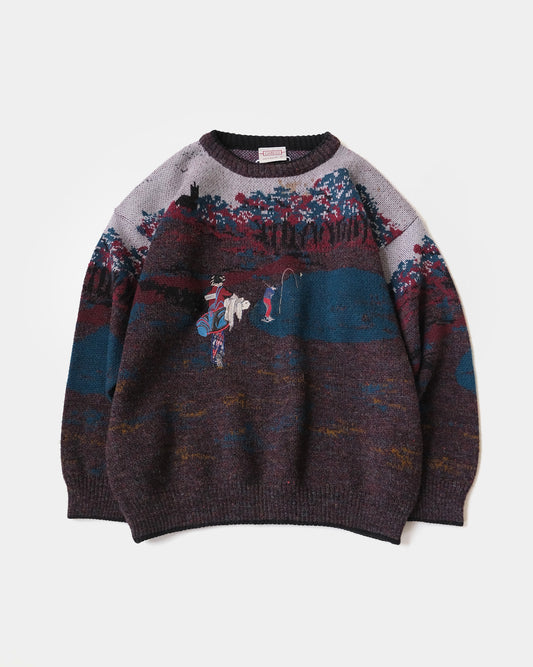 90s Embroidered Patterned Sweater