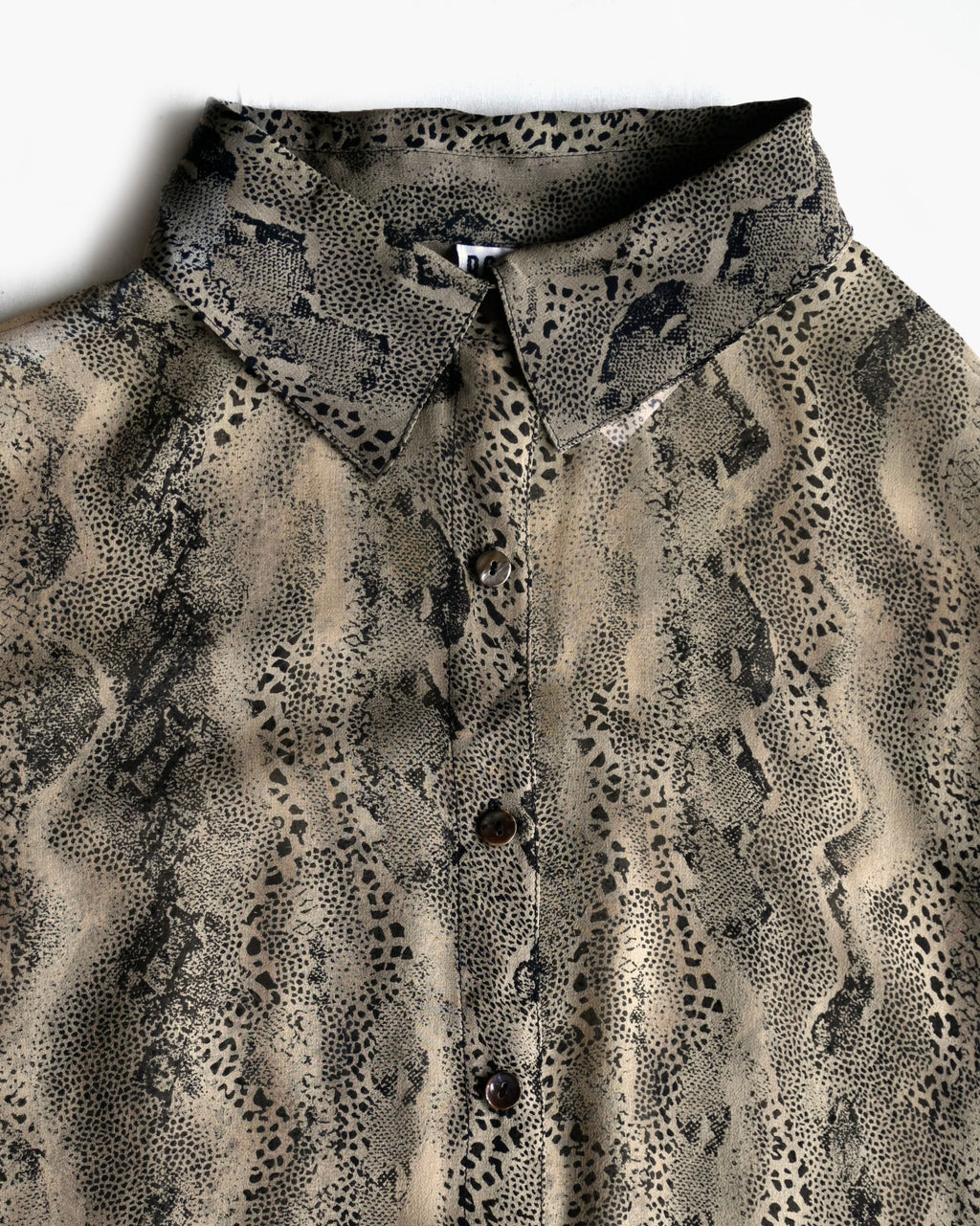 100% Silk Patterned Sheer Long Shirt