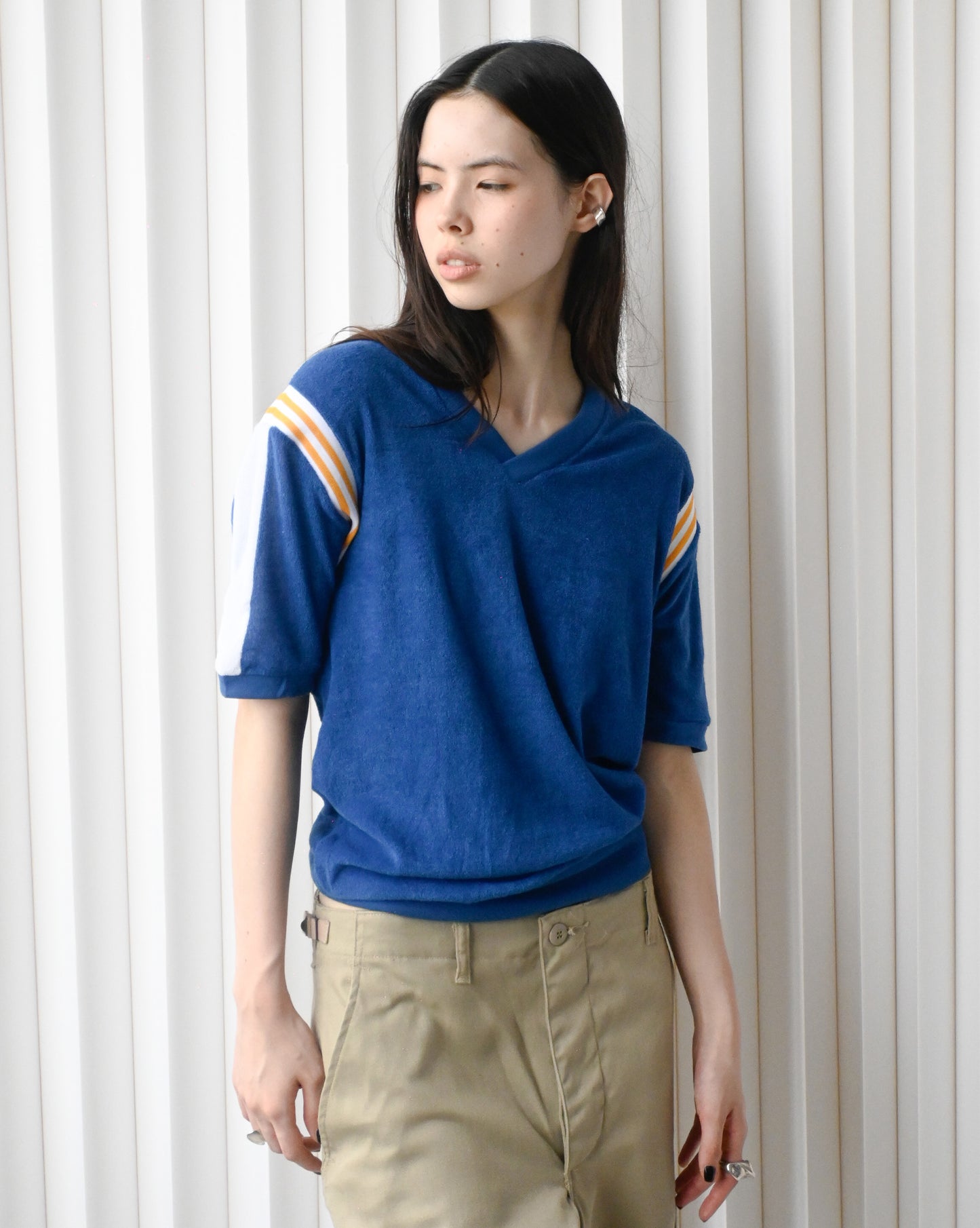 70S Cotton Pile Top - Blue