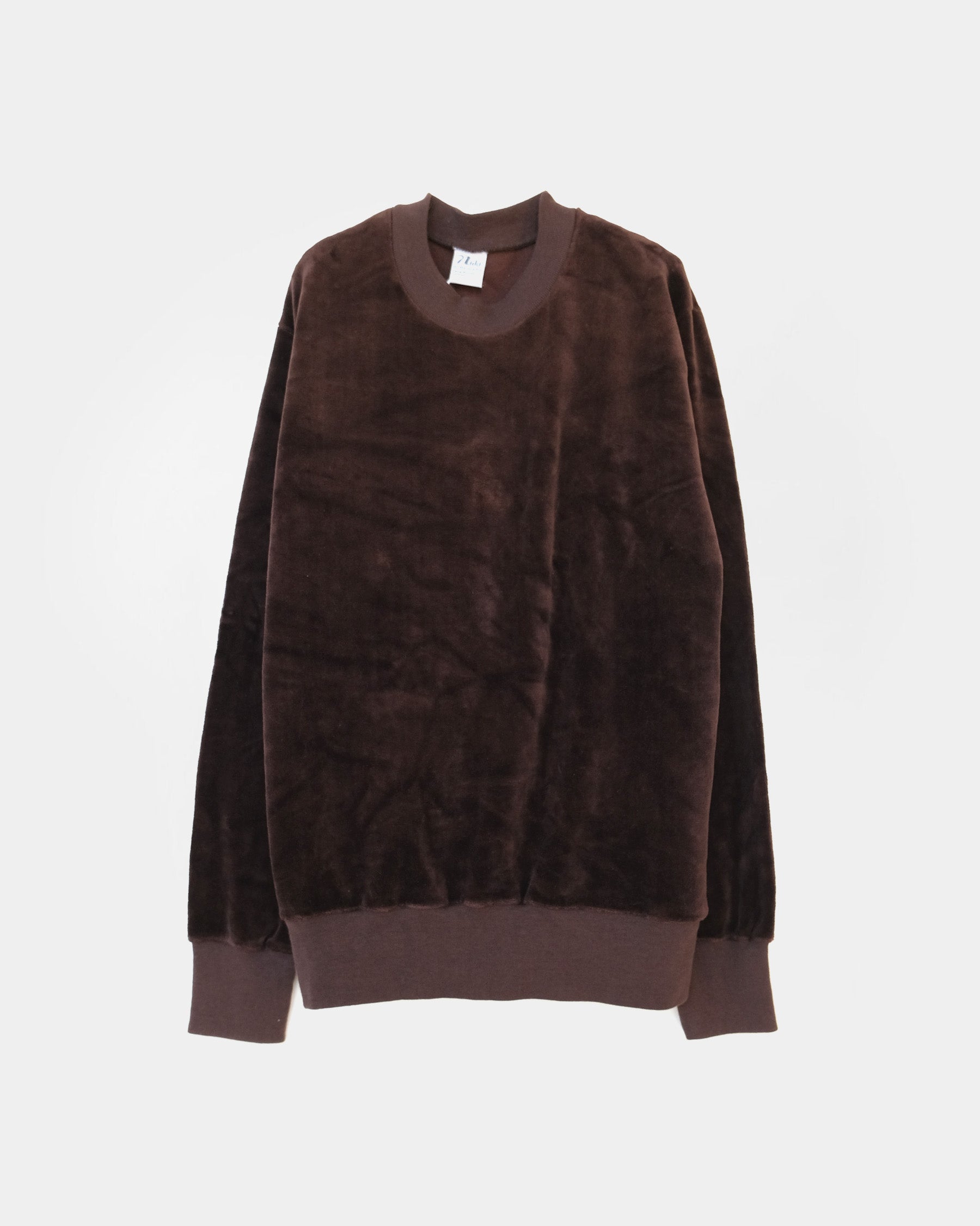 Cotton Velour Sweatshirts - Dark Brown