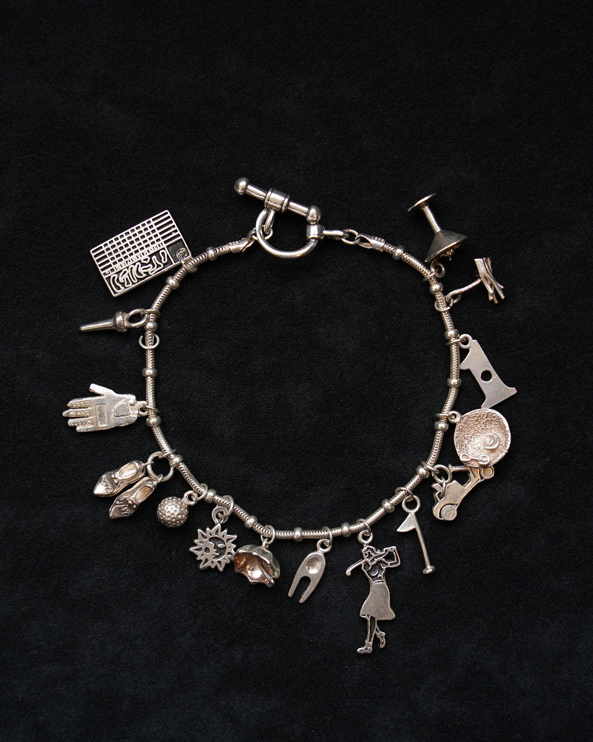 Silver Multi Charm Bracelet (SVBL-26027)