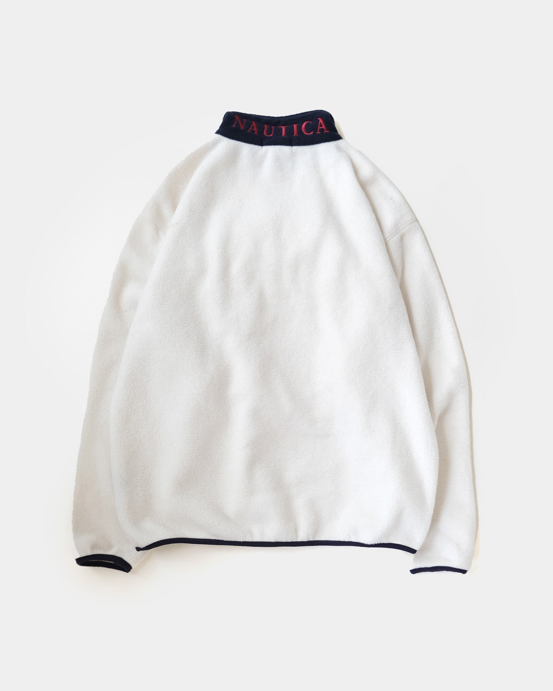 90s Patterned Fleece Zip-Up Pullover