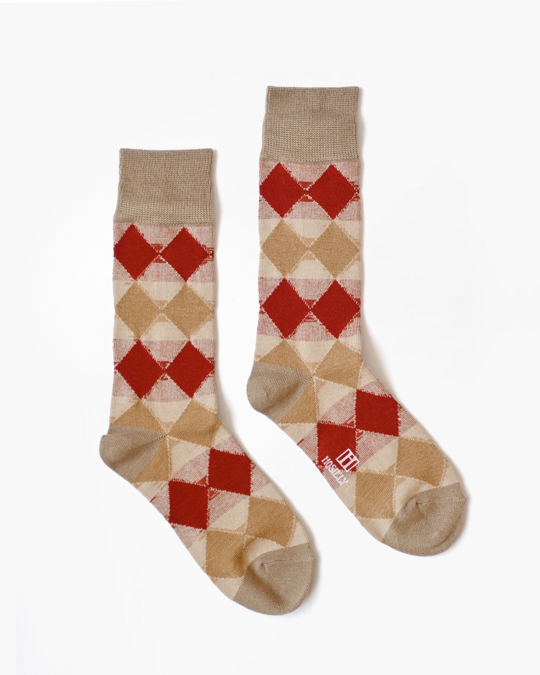 Diamond Socks - Beige