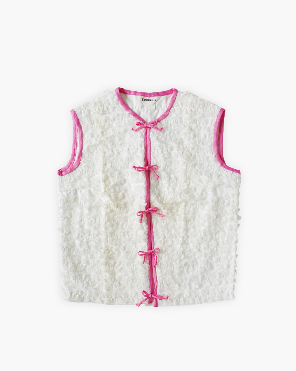 Cotton Lace Vest - Pink