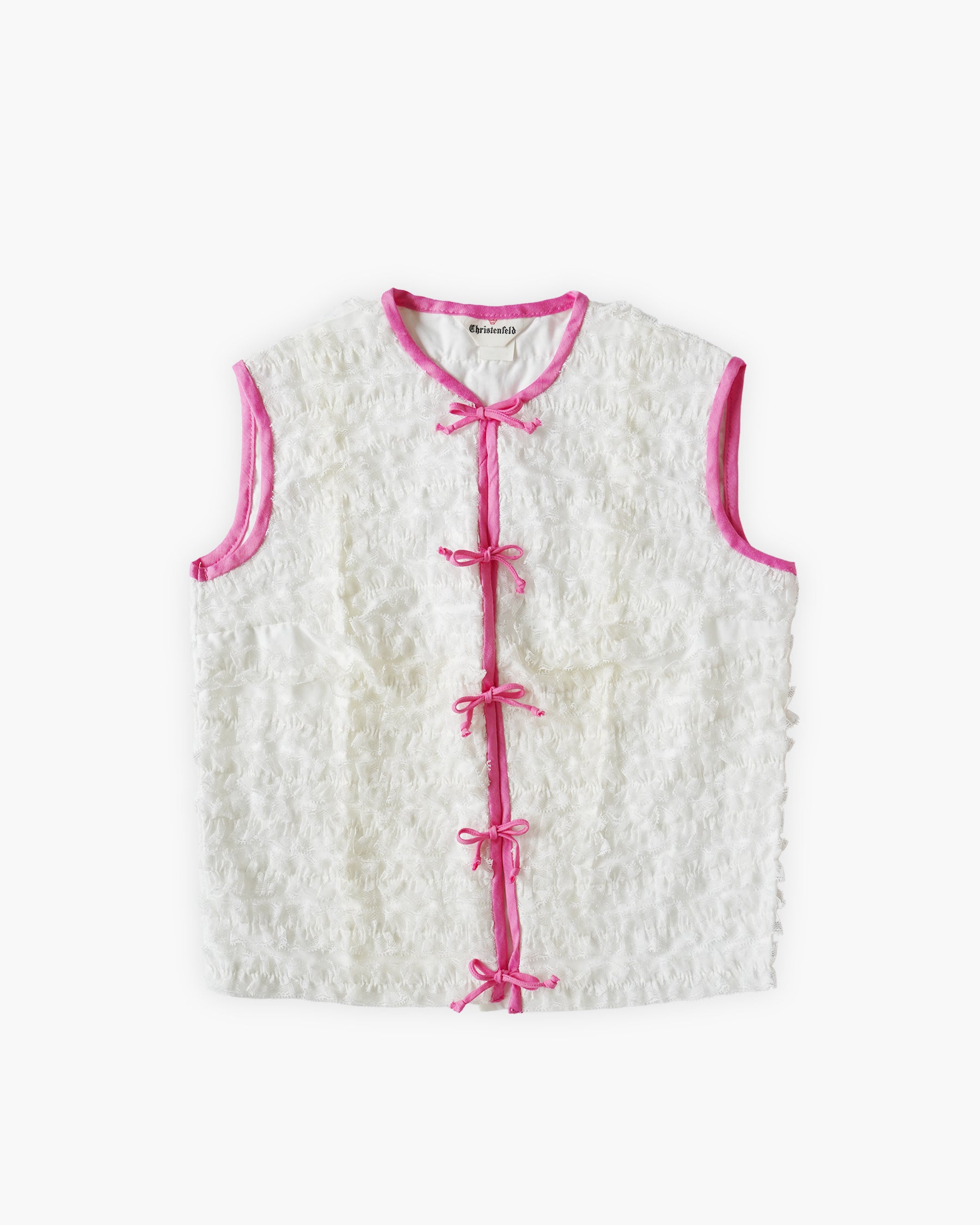 Cotton Lace Vest - Pink