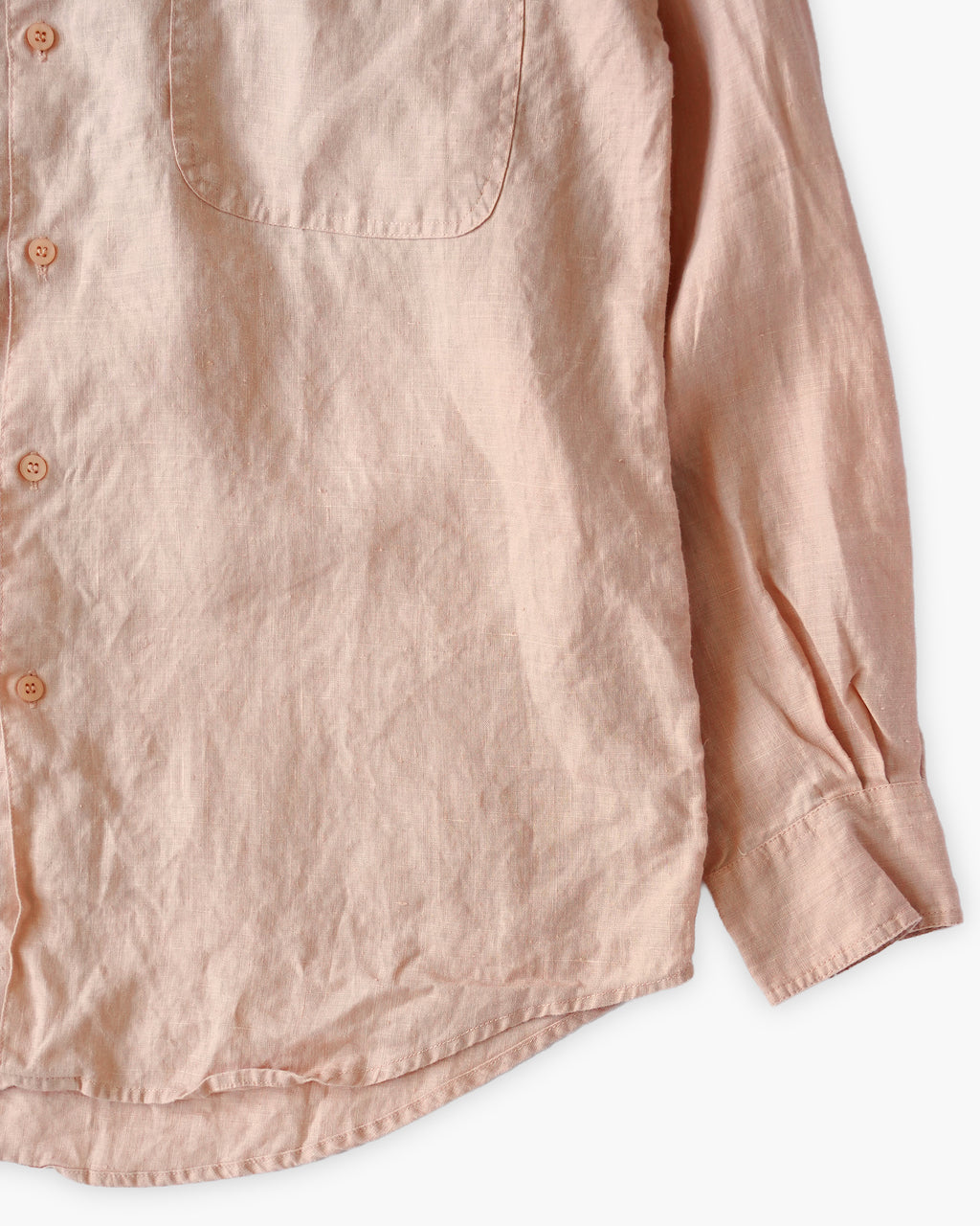 "GOOUCH" 100% Linen L/S Shirt - Coral
