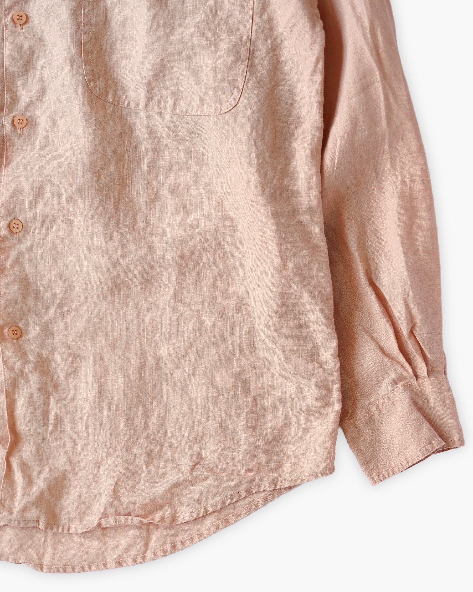"GOOUCH" 100% Linen L/S Shirt - Coral