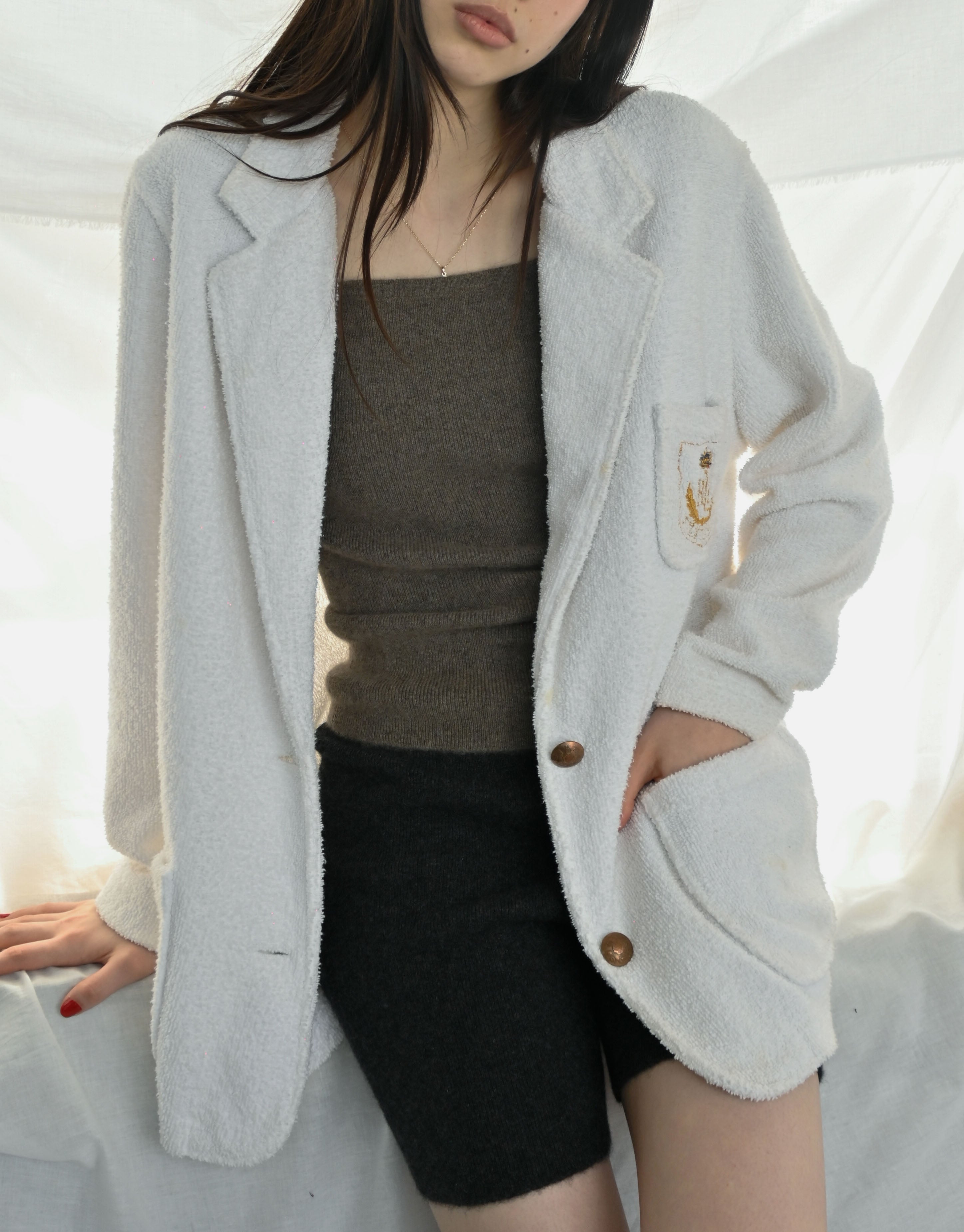404 Cashmere Rib Shorts - Charcoal