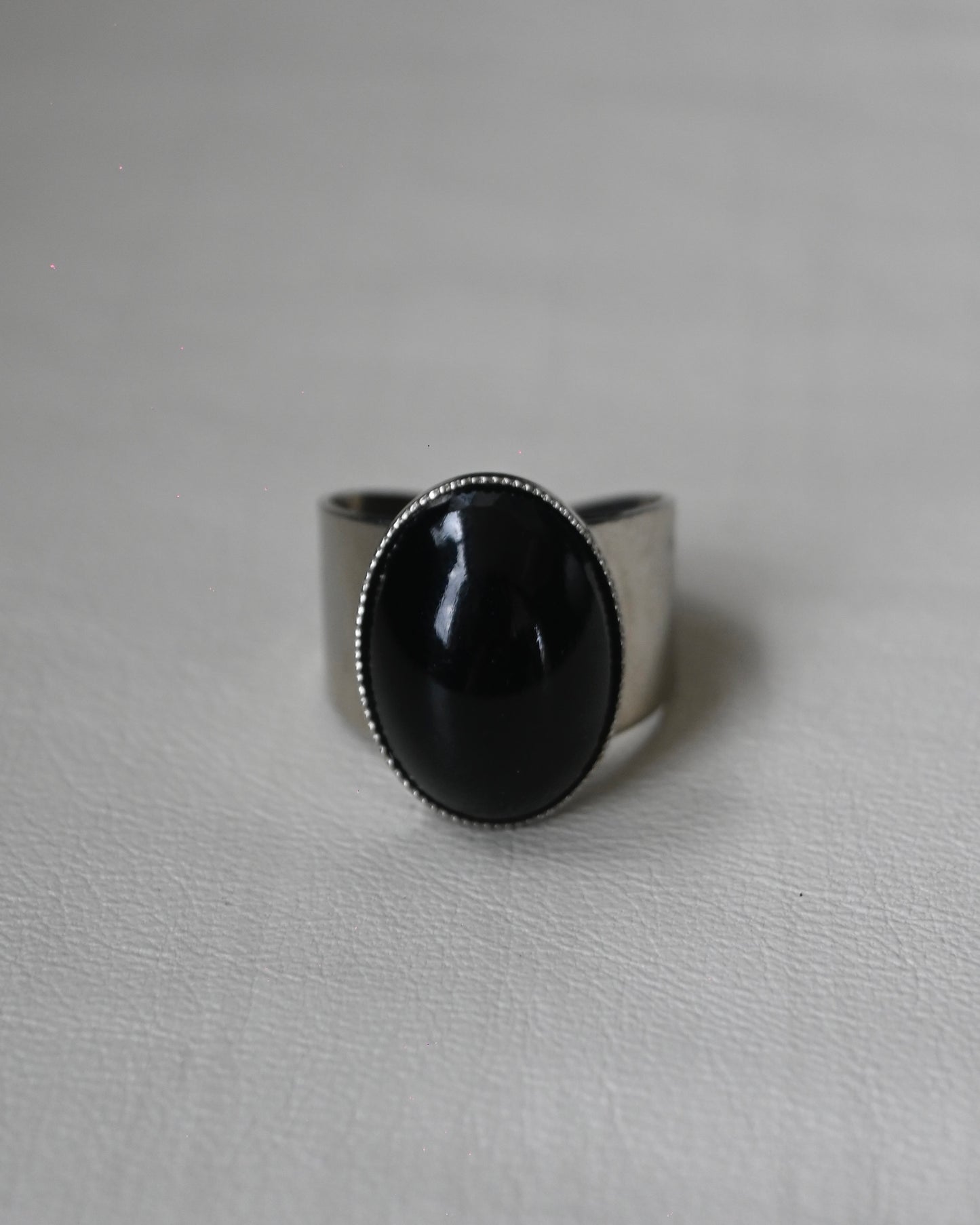 1970's Onyx Ring - Approx. 15号