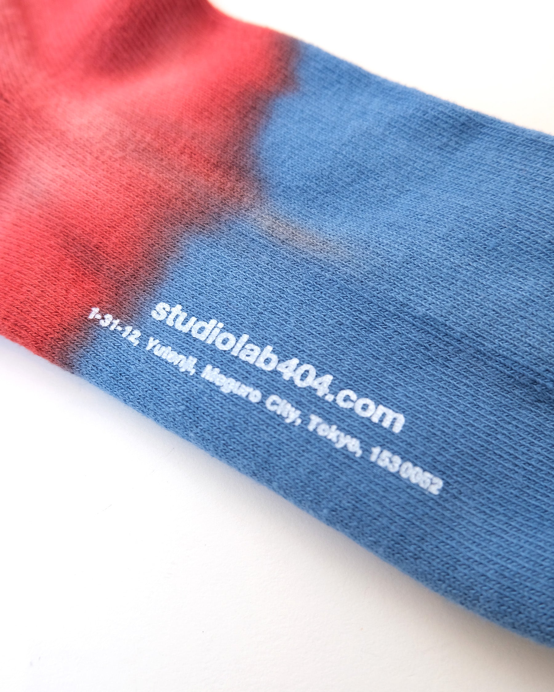 404 Gradation Pile Socks - Red × Blue