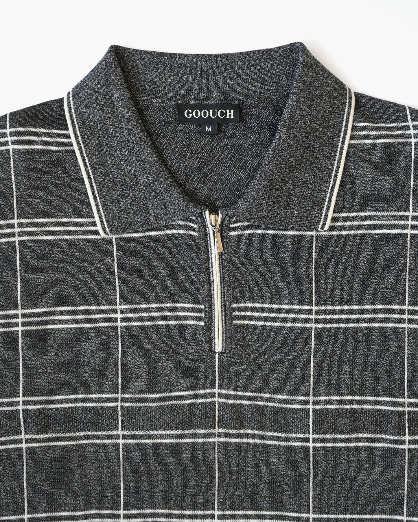 Pull Over Zip Polo - Grey