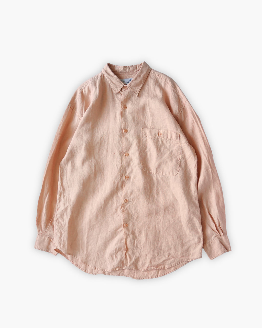 "GOOUCH" 100% Linen L/S Shirt - Coral