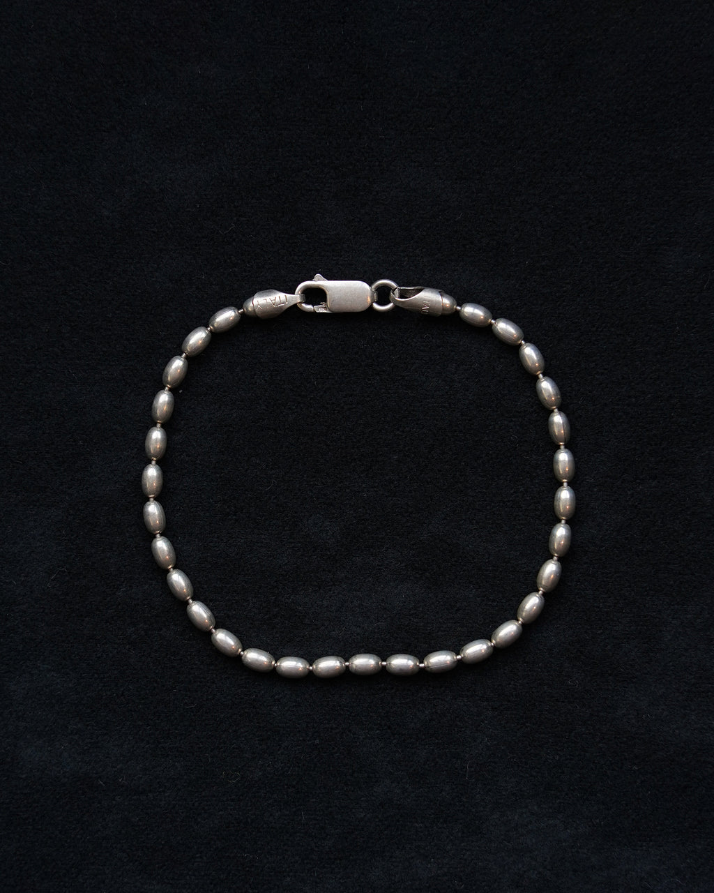 Silver Oval Bead Bracelet (SVBL-26049)