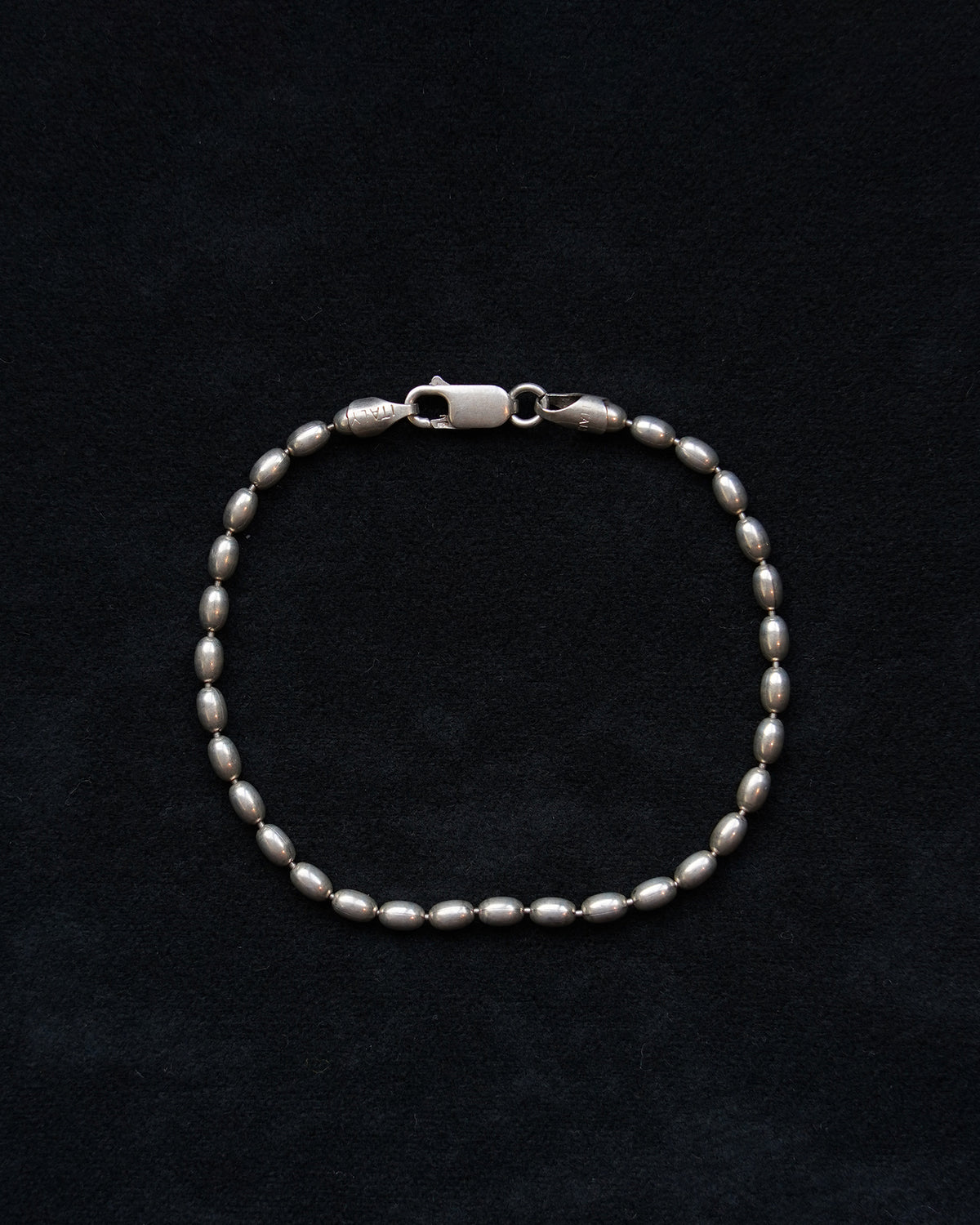 Silver Oval Bead Bracelet (SVBL-26049)